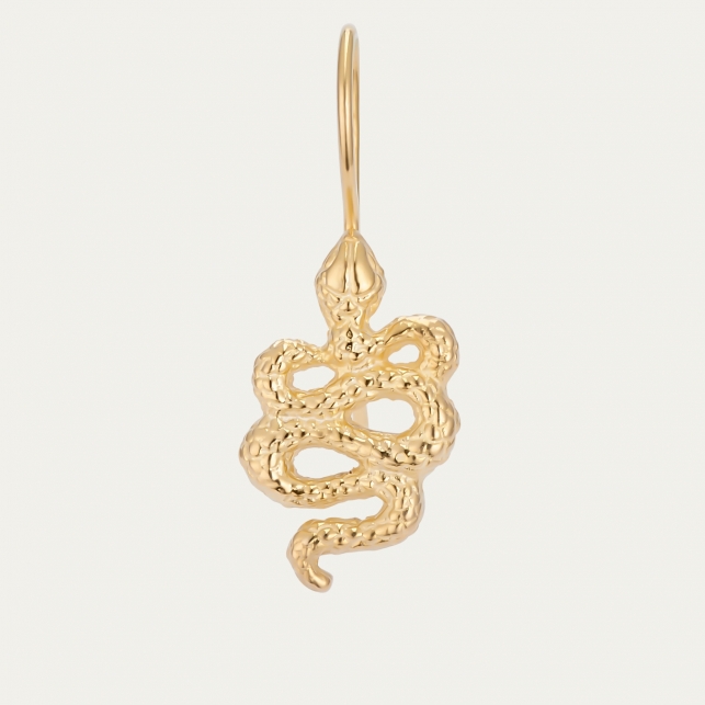 Boucle d'Oreille Serpent Dorée