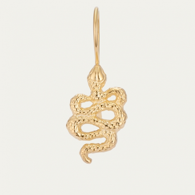 Golden Snake Earring