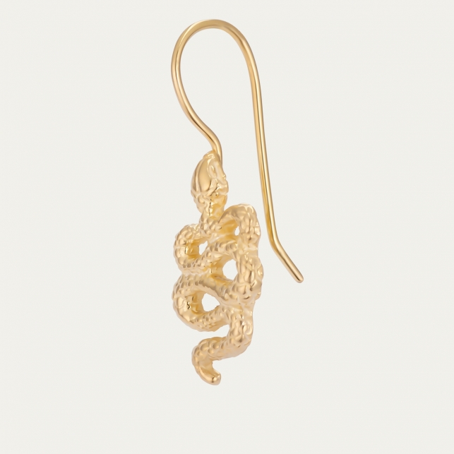 Golden Snake Earring