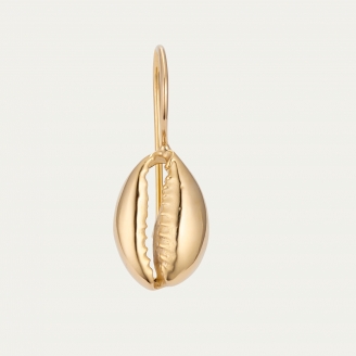 Boucle d'Oreille Cauri Dorée