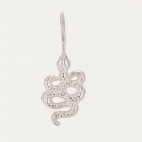 Silver Snake Earring